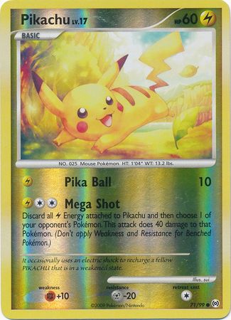 Pokemon Card - PL: Arceus 71/99 - PIKACHU (reverse holo) (Mint):  Sell2BBNovelties.com: Sell TY Beanie Babies, Action Figures, Barbies, Cards  & Toys selling online