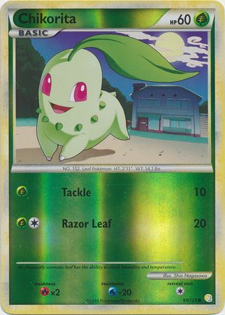 Pokemon Card - Heart Gold Soul Silver 59/123 - CHIKORITA (reverse holo)  (Mint): Sell2BBNovelties.com: Sell TY Beanie Babies, Action Figures,  Barbies, Cards & Toys selling online
