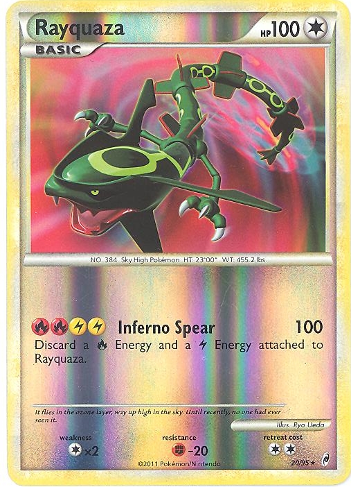 rayquaza holographic card Promo Rayquaza Star Pokemon Card Holographic Credit Card Holographic Credit  Card Skin – Anime Town Creations main image 0
