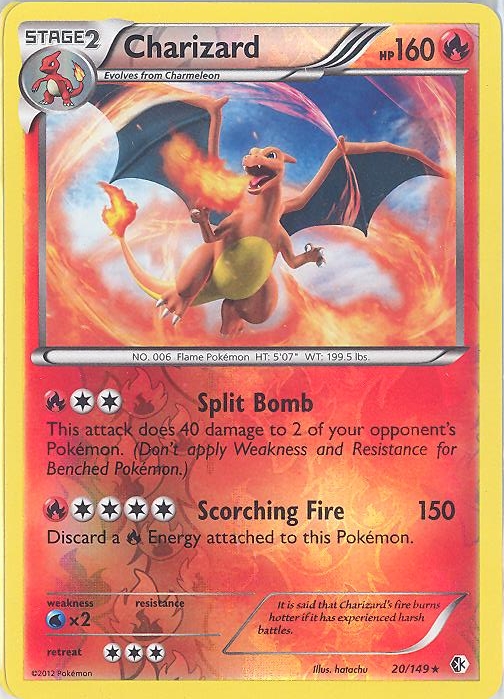 Pokemon Card - B&W: Boundaries Crossed 20/149 - CHARIZARD (reverse holo)  (Mint): Sell2BBNovelties.com: Sell TY Beanie Babies, Action Figures,  Barbies, Cards & Toys selling online