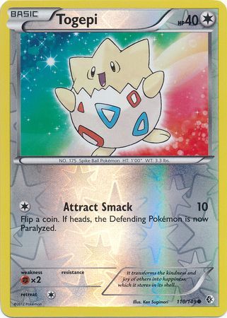 Pokemon Card - B&W: Boundaries Crossed 110/149 - TOGEPI (reverse holo)  (Mint)