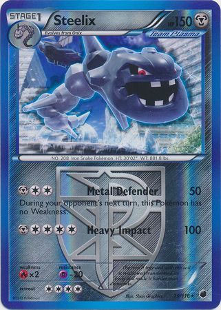 Pokemon Card - B&W: Plasma Freeze 79/116 - STEELIX (reverse holo) (Mint):  Sell2BBNovelties.com: Sell TY Beanie Babies, Action Figures, Barbies, Cards  & Toys selling online