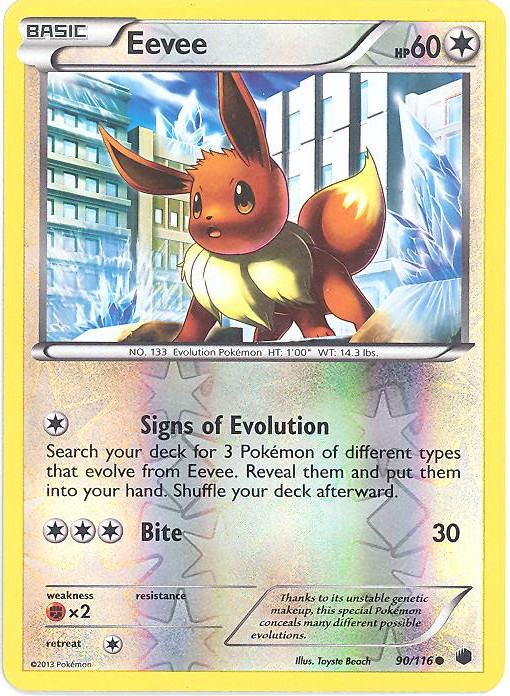 Pokemon Card - B&W: Plasma Freeze 90/116 - EEVEE (reverse holo) (Mint): Sell2BBNovelties.com: Sell TY Beanie Babies, Action Figures, Barbies, Cards & Toys selling online Pokemon Card - B&W: Plasma Freeze 90/116 - EEVEE (reverse holo) (Mint): Sell2BBNovelties.com: Sell TY Beanie Babies, Action Figures, Barbies, Cards & Toys selling online