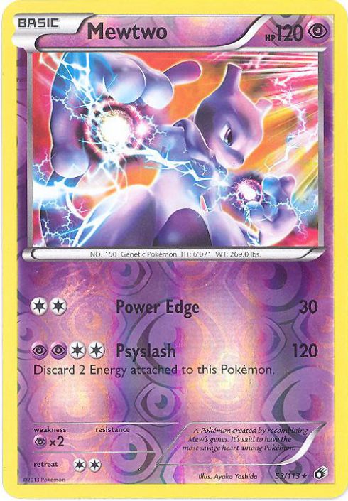 Pokemon Card - B&W: Legendary Treasures 53/113 - MEWTWO (reverse holo)  (Mint): Sell2BBNovelties.com: Sell TY Beanie Babies, Action Figures,  Barbies, Cards & Toys selling online