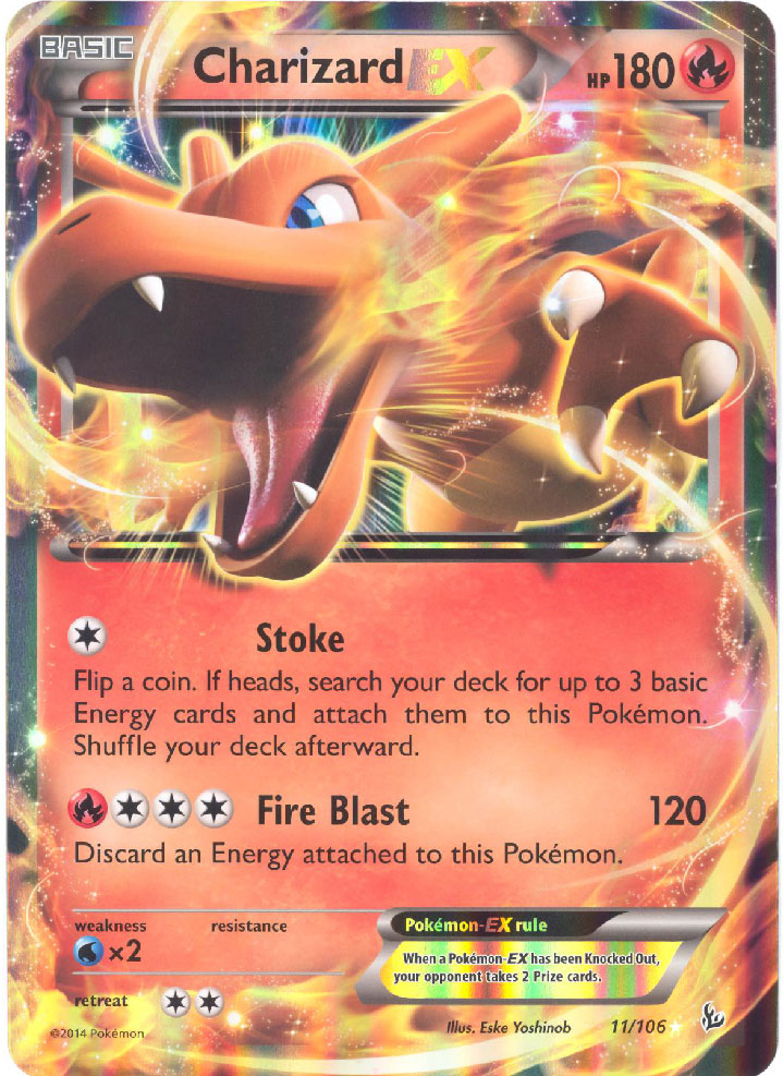 Pokemon Card XY Flashfire 11 106 CHARIZARD EX holo foil JUMBO 