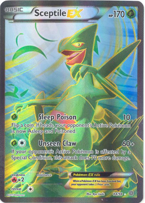 Pokemon Card - XY: Ancient Origins 84/98 - SCEPTILE EX (full art holo-foil) (Mint)