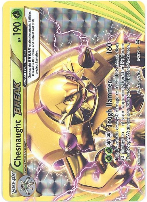 Pokemon Card - XY: BREAKthrough 12/162 - CHESNAUGHT BREAK (holo-foil)  (Mint): Sell2BBNovelties.com: Sell TY Beanie Babies, Action Figures,  Barbies, Cards & Toys selling online