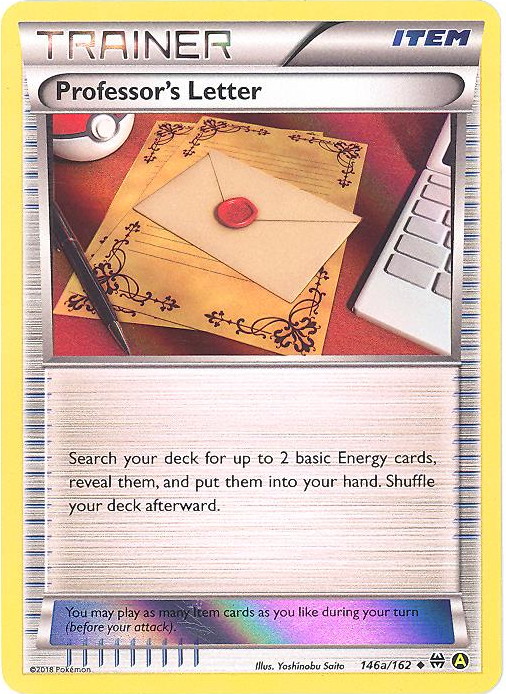 Pokemon Card - XY: BREAKthrough 146a/162 - PROFESSOR'S LETTER (ALTERNATE art holo-foil) (Mint) Pokemon Card - XY: BREAKthrough 146a/162 - PROFESSOR'S LETTER (ALTERNATE art holo-foil) (Mint)