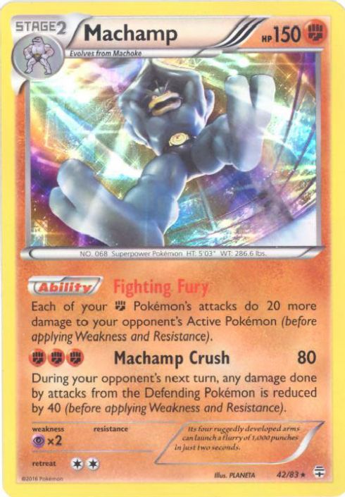 holographic machamp pokemon card worth Pokemon X & Y Evolutions Rare Holo Machamp #59 main image 0