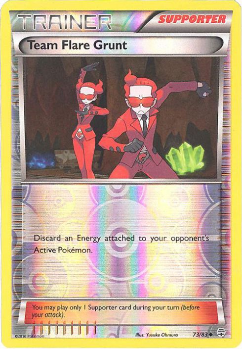 Pokemon Card - Generations 73/83 - TEAM FLARE GRUNT (reverse holo) (Mint):  Sell2BBNovelties.com: Sell TY Beanie Babies, Action Figures, Barbies, Cards  & Toys selling online