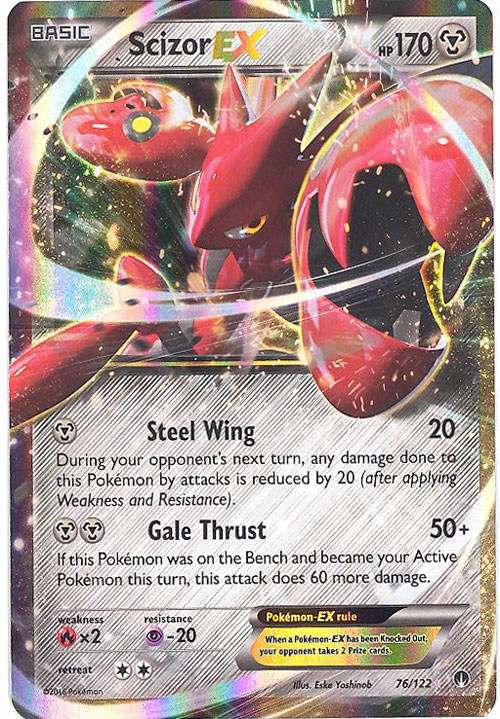 Pokemon Card XY BREAKpoint 76/122 SCIZOR EX (holofoil) (Mint