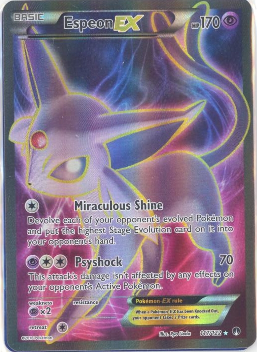 Pokemon Card XY BREAKpoint 117/122 ESPEON EX (full art holofoil