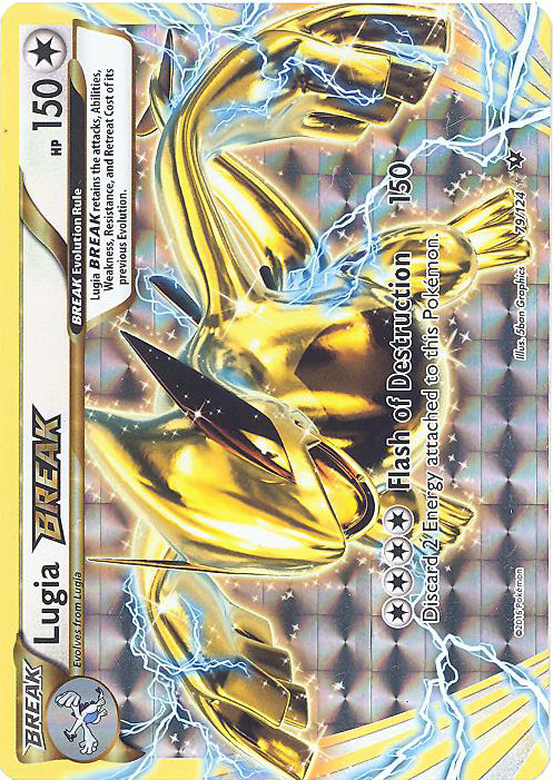 Pokemon Card Fates Collide 79 124 LUGIA BREAK holo foil 