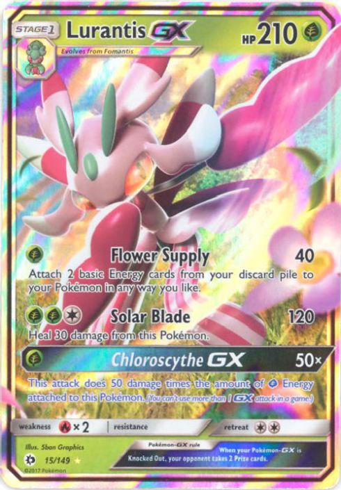 Pokemon Card - Sun & Moon 15/149 - LURANTIS GX (holo-foil) (Mint): Sell2BBNovelties.com: Sell TY Beanie Babies, Action Figures, Barbies, Cards & Toys selling online Pokemon Card - Sun & Moon 15/149 - LURANTIS GX (holo-foil) (Mint): Sell2BBNovelties.com: Sell TY Beanie Babies, Action Figures, Barbies, Cards & Toys selling online