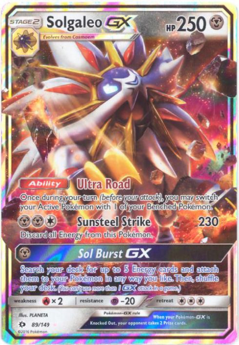 Solgaleo GX - Sun & Moon Pokémon card 89/149
