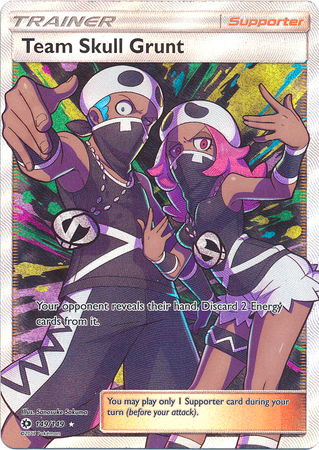 Grunt Team Skull Beanie Pokemon Card Sun Moon 149/149 TEAM SKULL