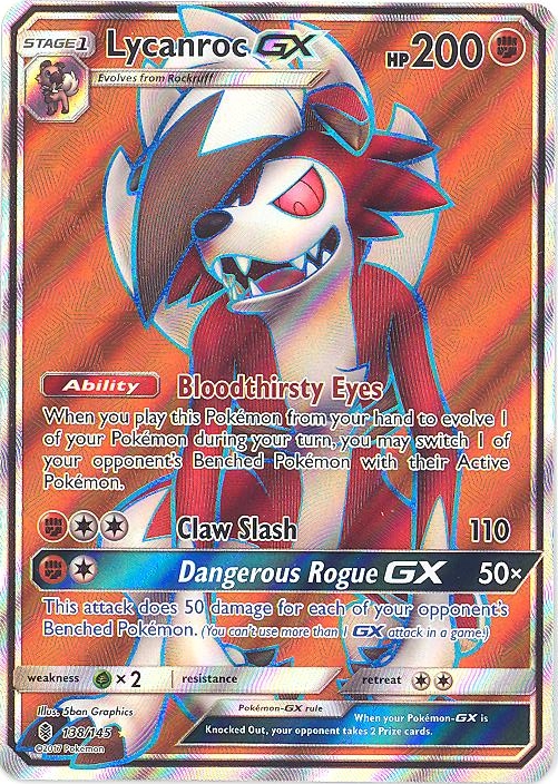 Pokemon Card Sun Moon Guardians Rising 138 145 Lycanroc Gx Full Art Holo Foil Sell2bbnovelties Com Sell Ty Beanie Babies Action Figures Barbies Cards Toys Selling Online