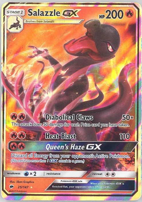 Pokemon Card - S&M: Burning Shadows 25/147 - SALAZZLE GX (holo-foil) (Mint): Sell2BBNovelties.com: Sell TY Beanie Babies, Action Figures, Barbies, Cards & Toys selling online Pokemon Card - S&M: Burning Shadows 25/147 - SALAZZLE GX (holo-foil) (Mint): Sell2BBNovelties.com: Sell TY Beanie Babies, Action Figures, Barbies, Cards & Toys selling online