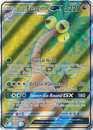 alolan exeggutor pokemon card Jumbo V - SWSH225 Ultra Rare Promo Grass / 160 / Stage 1 Attack 1 CSV9C-261/208 Alolan Exeggutor ex |