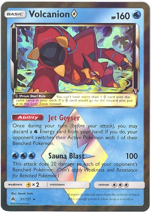 volcanion pokemon card holographic Pokemon Card - S&M: Forbidden Light 31/131