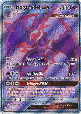 naganadel pokemon card Pokemon Sun & Moon Forbidden Light Ultra Rare Naganadel GX #56