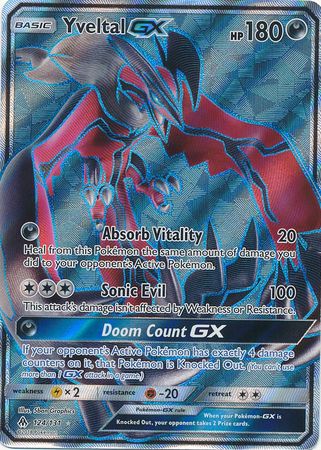 Pokemon Card - S&M: Forbidden Light 124/131 - YVELTAL GX (full art