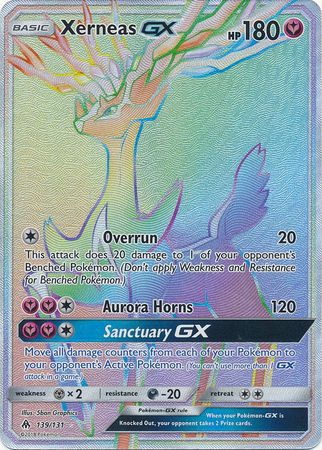 Pokemon Card - S&M: Forbidden Light 139/131 - XERNEAS GX (hyper -  holo-foil) (Mint): Sell2BBNovelties.com: Sell TY Beanie Babies, Action  Figures, Barbies, Cards & Toys selling online