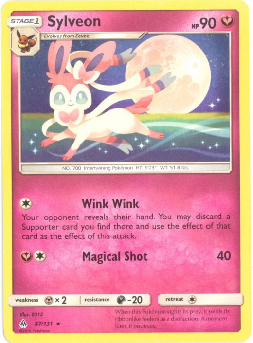 Pokemon Card - S&M: Forbidden Light 87/131 - SYLVEON (rare) (Mint): Sell2BBNovelties.com: Sell TY Beanie Babies, Action Figures, Barbies, Cards & Toys selling online Pokemon Card - S&M: Forbidden Light 87/131 - SYLVEON (rare) (Mint): Sell2BBNovelties.com: Sell TY Beanie Babies, Action Figures, Barbies, Cards & Toys selling online