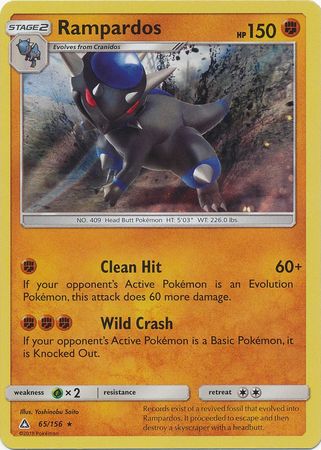 Pokemon Card - S&M: Ultra Prism 65/156 - RAMPARDOS (holo-foil) (Mint)