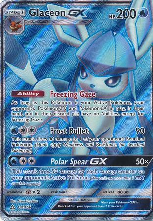glaceon gx pokemon card Pokemon Card - S&M: Ultra Prism 141/156 - GLACEON GX (full art