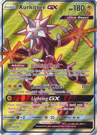 Pokemon Card - Ultra Prism 142/156 - XURKITREE GX (full art - holo