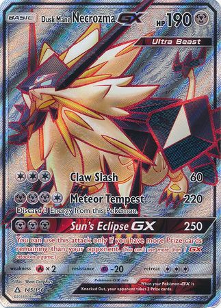 dusk mane necrozma gx pokemon card value Dusk Mane Necrozma GX (90/156)