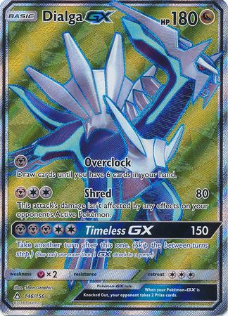 Pokemon Card - S&M: Ultra Prism 146/156 - DIALGA GX (full art - holo)  (Mint): Sell2BBNovelties.com: Sell TY Beanie Babies, Action Figures,  Barbies, Cards & Toys selling online