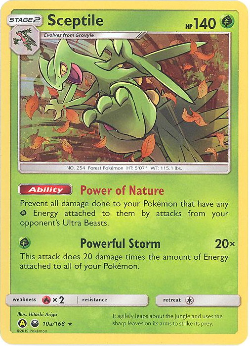 Pokemon Card - S&M: Celestial Storm 10a/168 - SCEPTILE (ALTERNATE Art  holo-foil) (Mint): Sell2BBNovelties.com: Sell TY Beanie Babies, Action  Figures, Barbies, Cards & Toys selling online