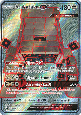 stakataka pokemon card value Stakataka GX - 102/168 - Ultra Rare - Pokemon Sun & Moon Celestial Storm main image 0