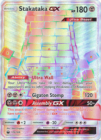 stakataka pokemon card Stakataka Gx 159/168 Raw main image 1