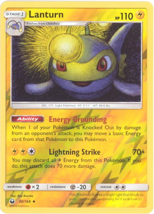 Pokemon Card - S&M: Celestial Storm 50/168 - LANTURN (reverse holo) (Mint)
