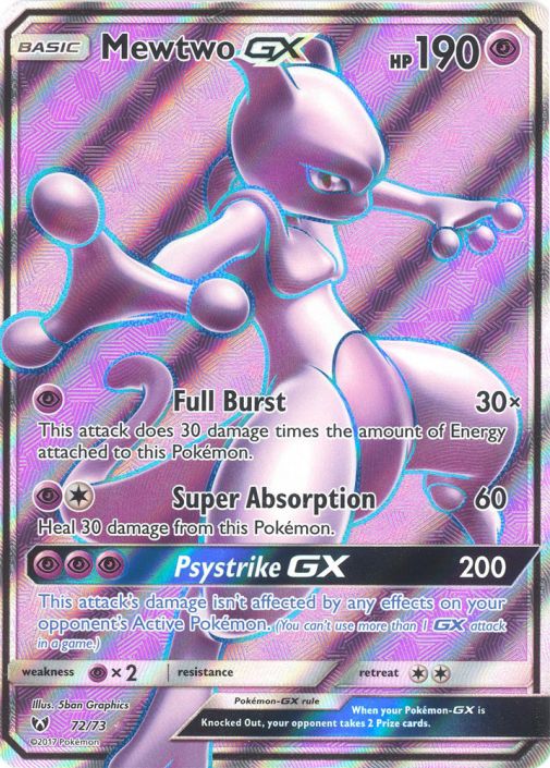 Deoxys Vs Mewtwo GX Pokemon Card 