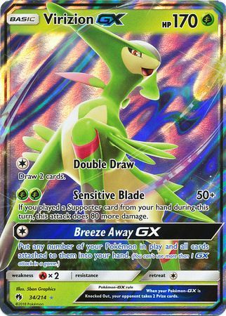 virizion pokemon card price TCG V Box Ultra Rare Card Type Virizion GX 217/214 Pokémon card