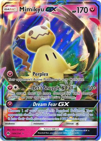 Pokemon Card - S&M: Lost Thunder 149/214 - MIMIKYU GX (holo-foil) (Mint):  Sell2BBNovelties.com: Sell TY Beanie Babies, Action Figures, Barbies, Cards  & Toys selling online