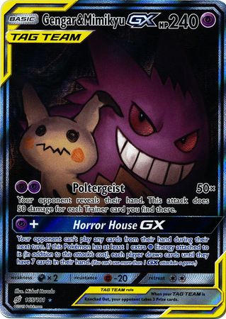 pokemon cards gx value Card - S&M: Team Up 165/181 - GENGAR & MIMIKYU (full art Stage 1 Pokemon Solgaleo GX Pokemon Cards Price