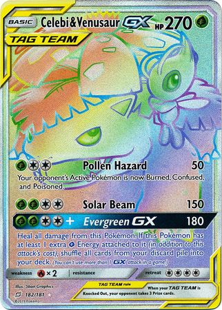 Pokemon Card - S&M: Team Up 182/181 - CELEBI & VENUSAUR GX (hyper - holo-foil) (Mint): Sell2BBNovelties.com: Sell TY Beanie Babies, Action Figures, Barbies, Cards & Toys selling online Pokemon Card - S&M: Team Up 182/181 - CELEBI & VENUSAUR GX (hyper - holo-foil) (Mint): Sell2BBNovelties.com: Sell TY Beanie Babies, Action Figures, Barbies, Cards & Toys selling online