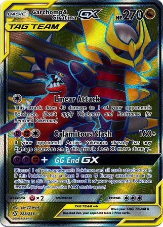 Pokemon Card - S&M: Unified Minds 228/236 - GARCHOMP & GIRATINA GX (full  art - holo) (Mint)