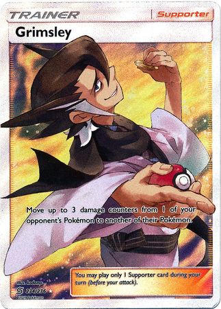 grimsley pokemon card TCG - SM10a - 048/054 (U) Move up to 3 damage counters from 1 of your opponents Pokmon to another of their Pokmon Pokemon Card - S&M: Unified