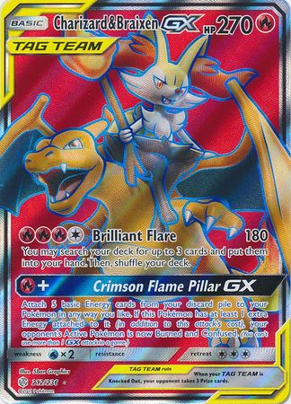 Pokemon Card - S&M: Cosmic Eclipse 212/236 - CHARIZARD & BRAIXEN GX (full  art - holo) (Mint): Sell2BBNovelties.com: Sell TY Beanie Babies, Action  Figures, Barbies, Cards & Toys selling online