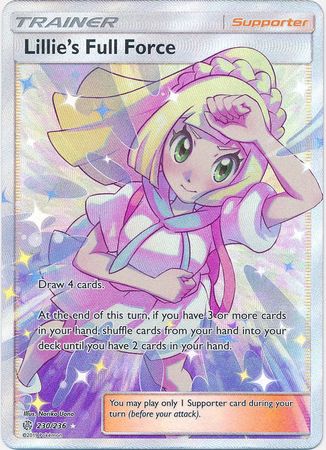 lillie pokemon card full art Pokemon Card - S&M: Cosmic Eclipse 230/236 - LILLIE'S FULL FORCE (full art