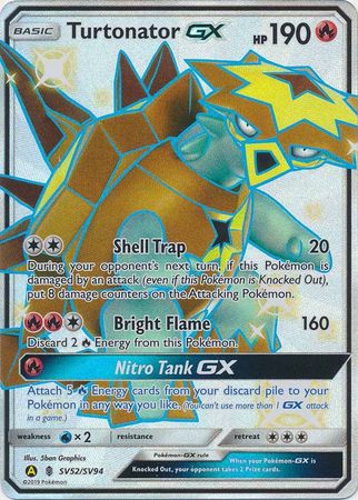 Pokemon Card - Hidden Fates SV52/SV94 - TURTONATOR GX (shiny - holo-foil)  (Mint): Sell2BBNovelties.com: Sell TY Beanie Babies, Action Figures,  Barbies, Cards & Toys selling online