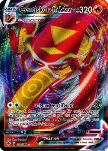 Pokemon TCG SS Darkness Ablaze 034/189 Centiskorch VMAX Holographic Rare  Card