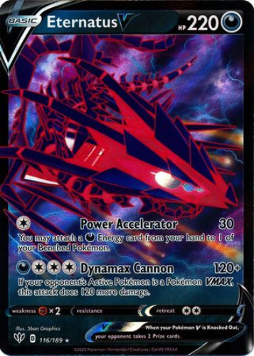 Pokemon Card - S&S: Darkness Ablaze 116/189 - ETERNATUS V (ultra rare holo)  (Mint)