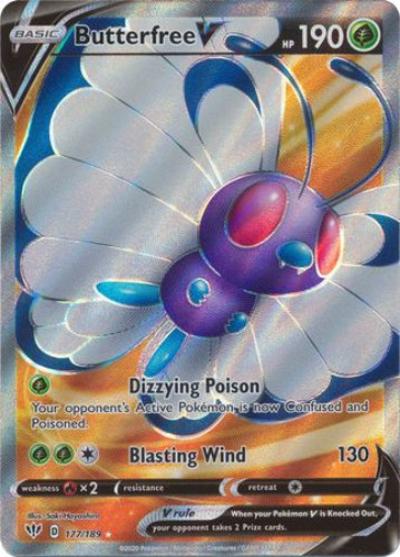 Pokemon Card - S&S: Darkness Ablaze 177/189 - BUTTERFREE V (Full Art)  (ultra rare holo) (Mint): Sell2BBNovelties.com: Sell TY Beanie Babies,  Action Figures, Barbies, Cards & Toys selling online